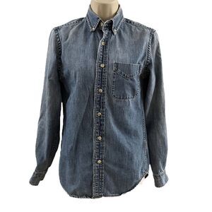 J. Crew ~ Long Sleeved Button Down Denim Shirt ~ size XS